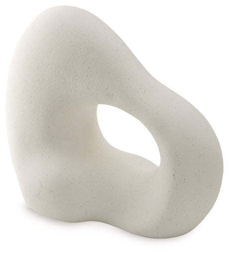 Close-up detail of Arthrow sculpture top curve