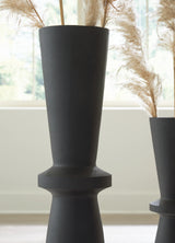 Close-up of striped texture on vase