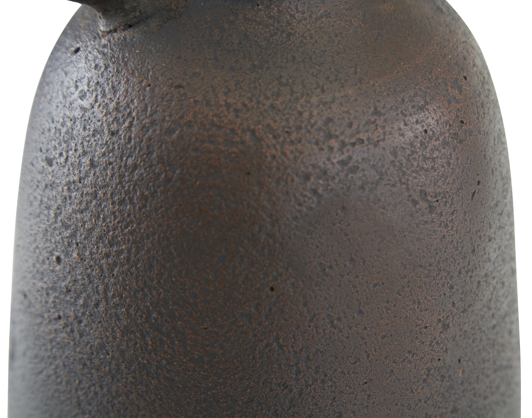 Aadeen distressed dark brown vase detailing