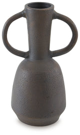 Aadeen distressed brown vase close-up of finish