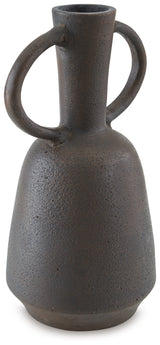 Aadeen terra cotta vase angled view with texture