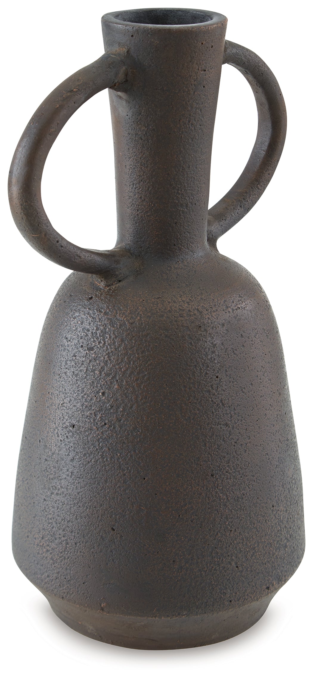 Aadeen terra cotta vase angled view with texture