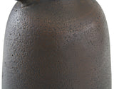 Aadeen collection distressed brown vase front angle