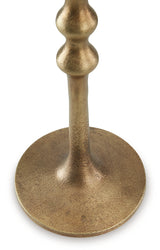 Larwick Candle Holder showing metal texture and finish