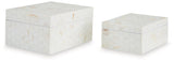 Closed Aldenburg cream decorative box front view