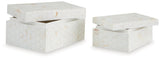 Open Aldenburg cream decorative box interior view