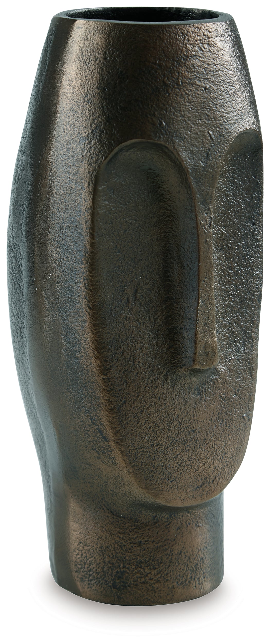 Elanman Vase cast aluminum abstract design front view