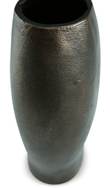 Elanman Vase showing antique bronze finish texture