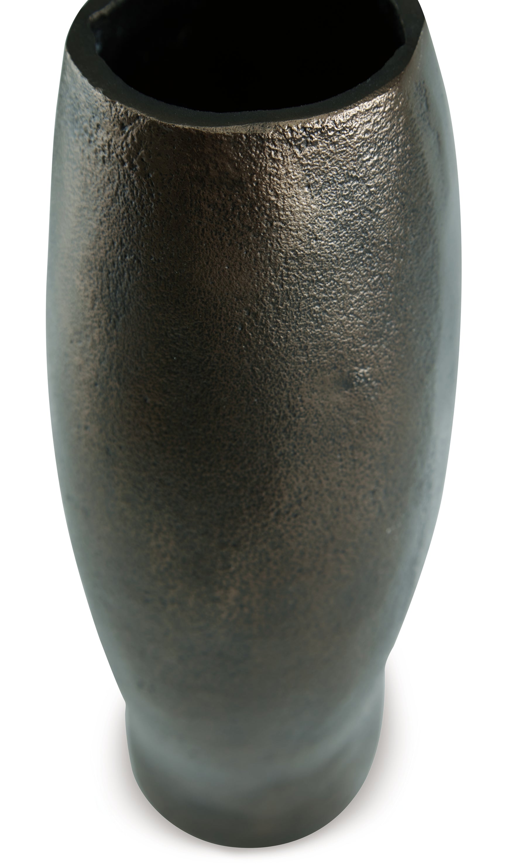Elanman Vase showing antique bronze finish texture