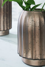 Brown glass vase detail