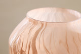 Dushby blush pink glass vase, front view