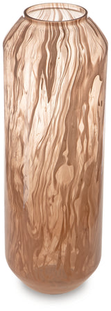 Close-up detail of blush pink textured glass surface
