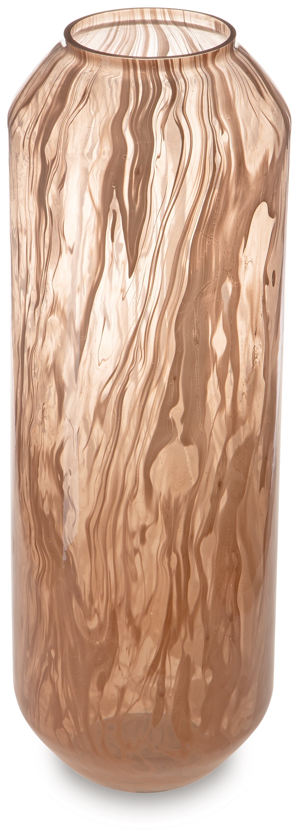 Close-up detail of blush pink textured glass surface