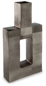 Close-up of Wrengrove cast aluminum vase texture
