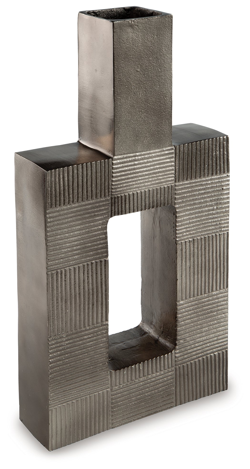 Close-up of Wrengrove cast aluminum vase texture