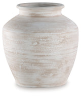 Meadie vase styled with faux greenery