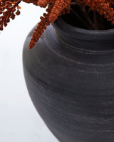 Alternate angle of Meadie Distressed Black Vase
