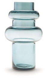 Top view of Vallmen Blue Blown Glass Vase