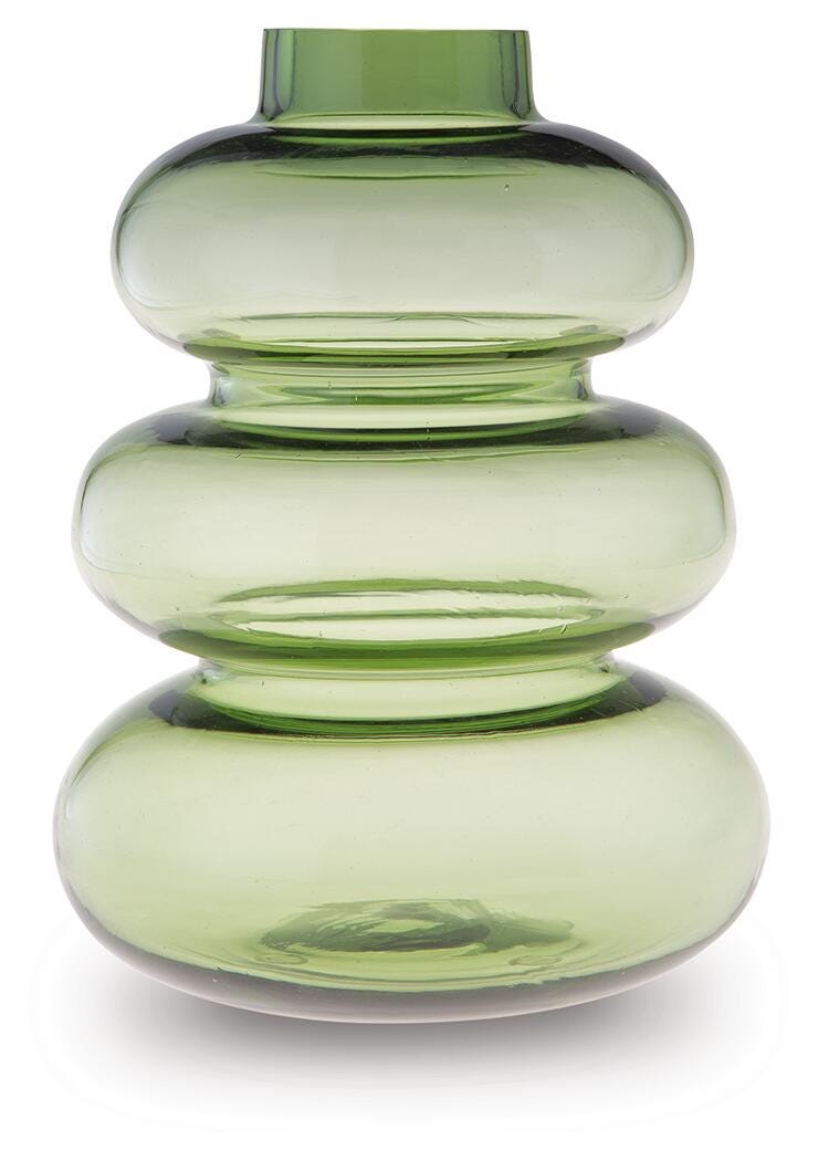 Renethorne Green Vase view 2