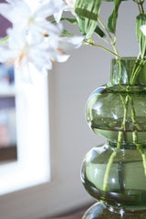 Renethorne Green Vase showcasing shape detail