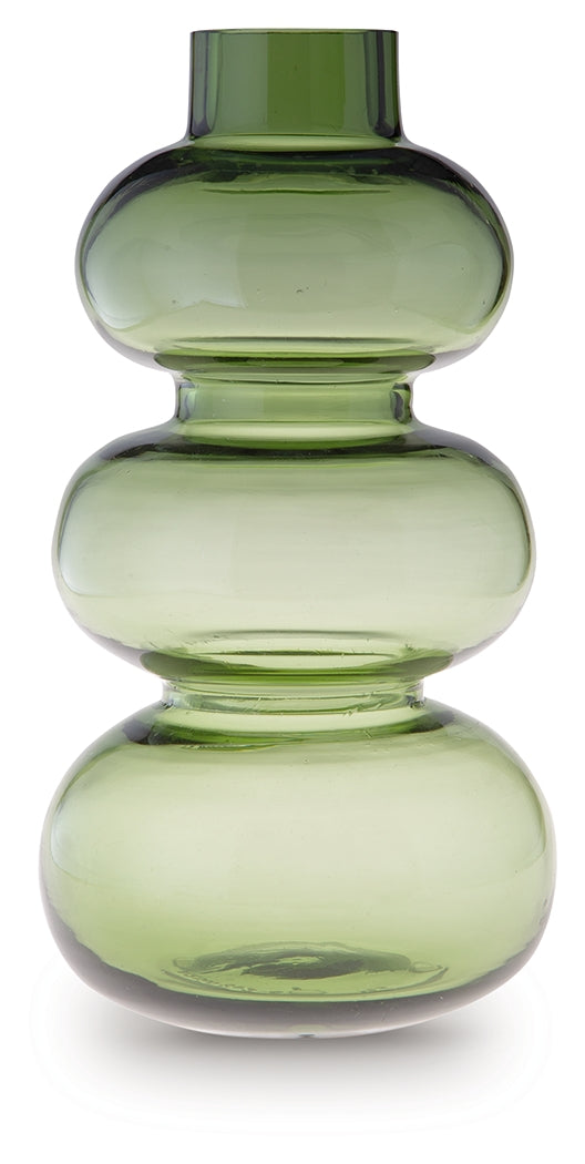 Renethorne Green Vase with subtle lighting