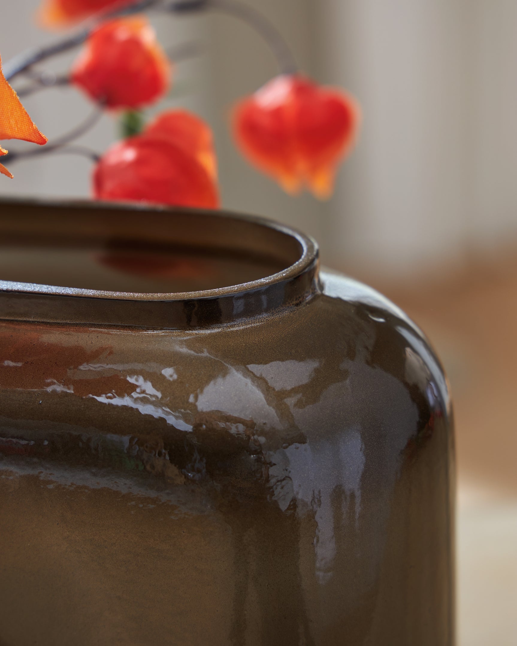 Sumner vase with dried floral arrangement