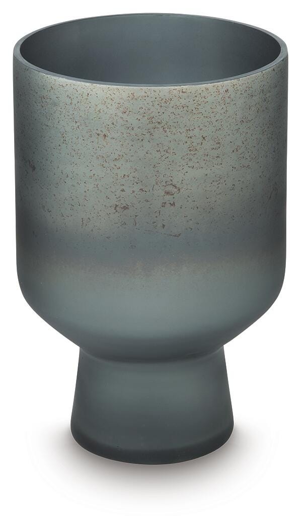 Close-up of antiqued blue finish on Pennmore Vase