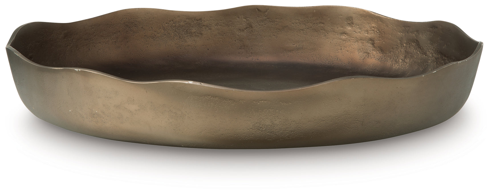 Wallmen tray angled side view showing wavy edges
