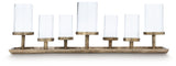 Wallmond candle holder side angle in antique brass tone