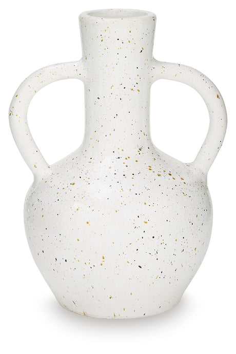 Dallinworth Vase side angle highlighting curved handles and surface texture