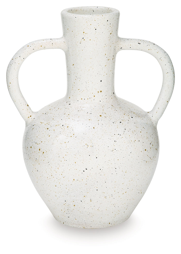 Additional angle of Dallinworth White and Black Vase