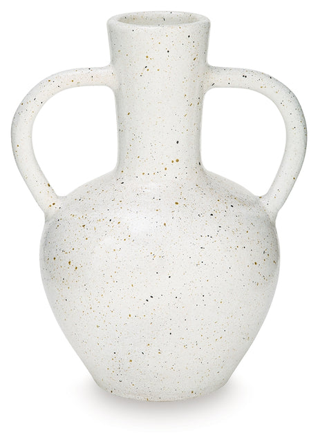 Additional angle of Dallinworth White and Black Vase