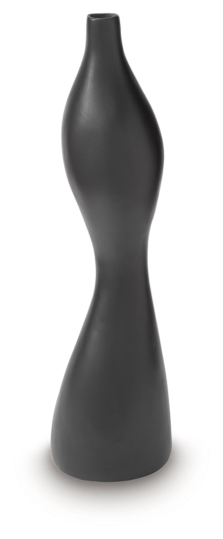 Judsen Black Vase side angle showing silhouette