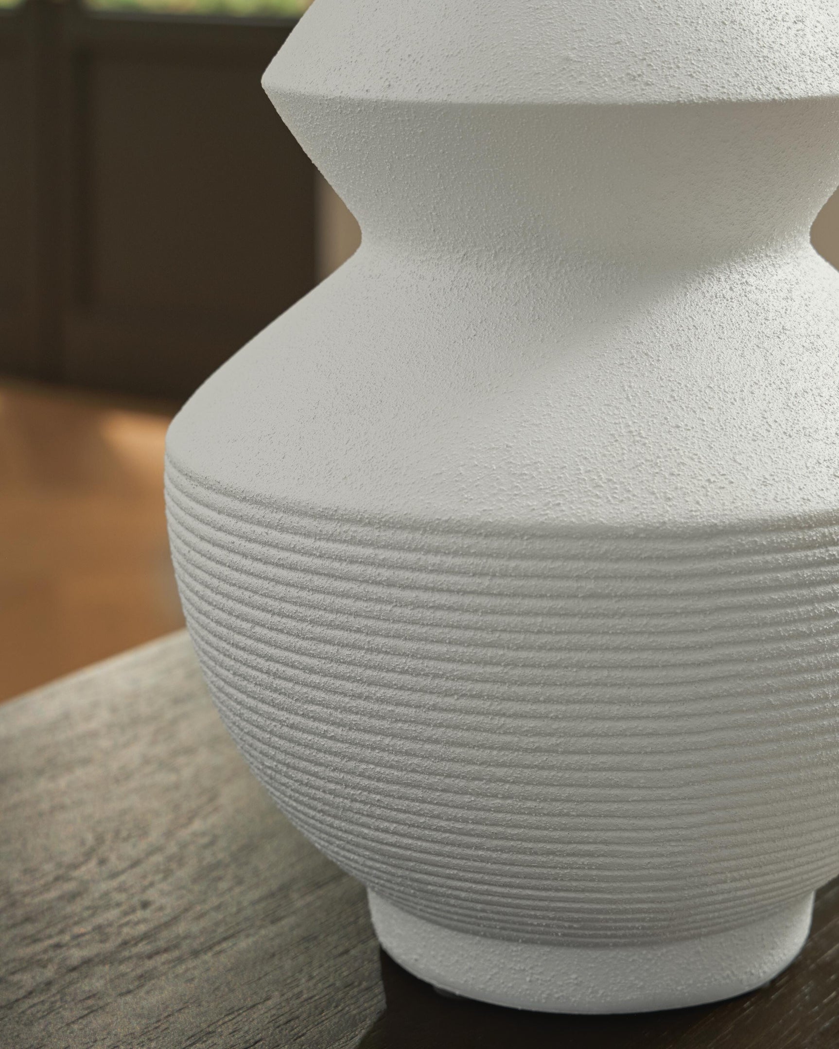 Close-up of Naveen Vase textured base