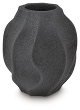 Judworth Matte Black Vase close-up on texture