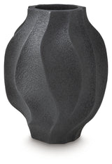 Judworth Matte Black Vase profile view