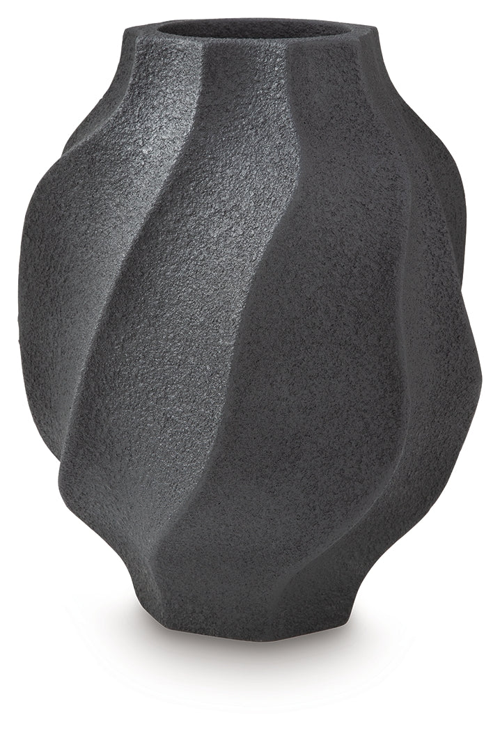 Judworth Matte Black Vase ambient room setting