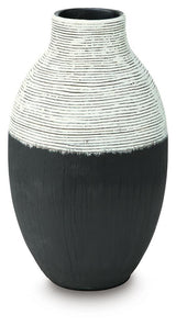 Side detail of Girtha Vase showing two-tone finish