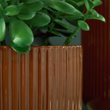 Back angle of Avalyah burnt umber vase