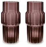 Dorlow vase detailed close-up of textured mauve glass