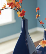 Abtinson navy vase outdoor setting