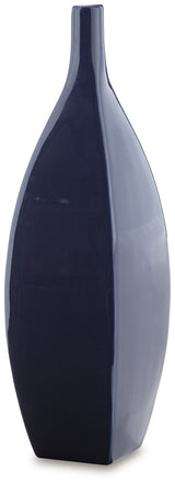 Top view of Abtinson navy ceramic vase