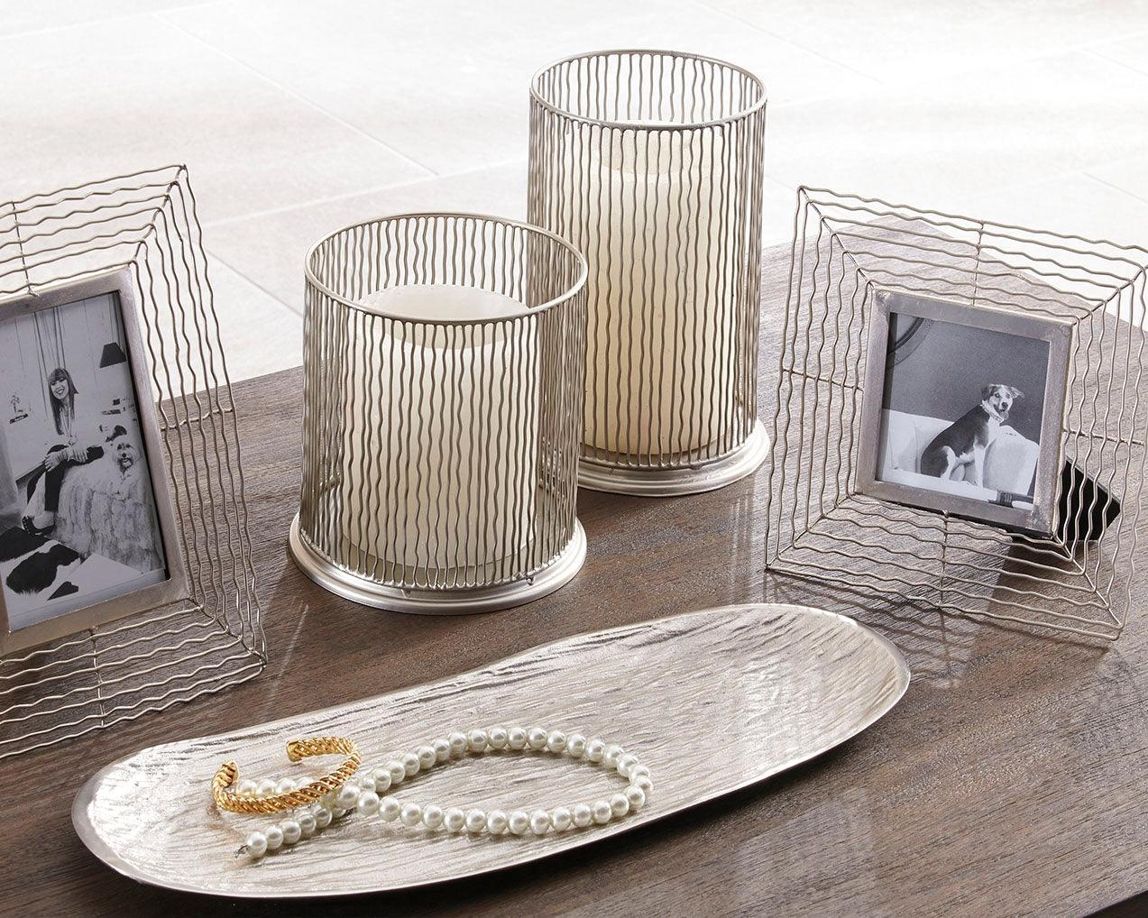 Dympna Silver Finish Accessory Set (Set Of 5) - Ella Furniture