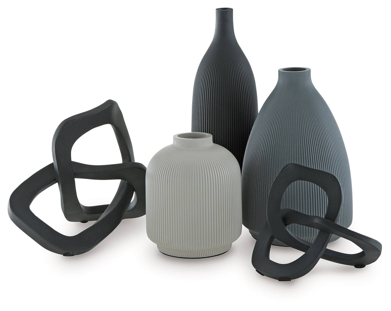 Leithick Black/Tan/Gray Accessory Set (Set of 5)