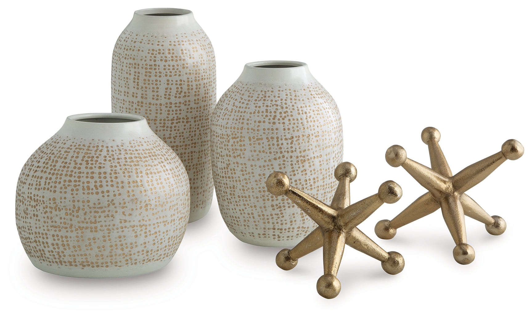 Vinburn White/Gold Finish Accessory Set (Set of 5)