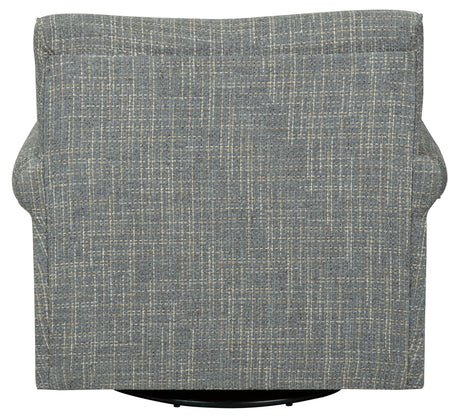 Renley Ash Swivel Glider Accent Chair back view