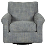 Renley Ash Swivel Glider Accent Chair head on view