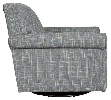 Renley Ash Swivel Glider Accent Chair side swivel view