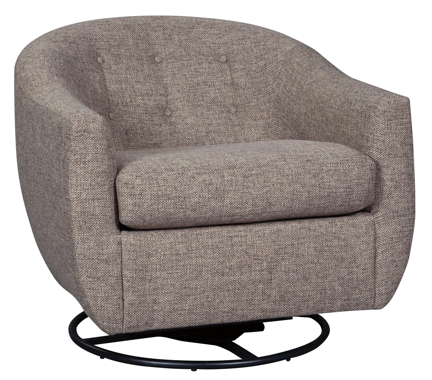 Upshur Taupe Accent Chair angled side view