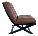 Sidewinder Brown Accent Chair side profile